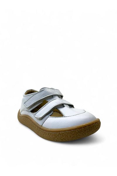 Tuğba Ortopedi Orthopedic 100% Genuine Leather Unisex Children's White Ultra Soft Summer Shoes