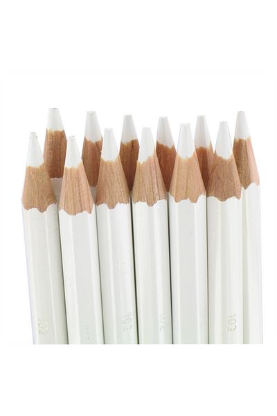 hobi24 White Charcoal Pencil Set - 12 Pieces