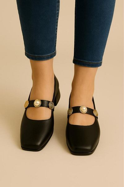 MARKABONİ Women's Daily Buckle Ballerina Shoes
