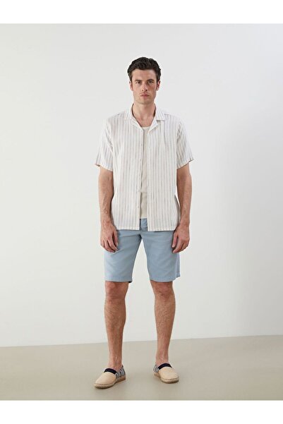 LC Waikiki Cămașă cu mânecă scurtă în dungi SOUTHBLUE pentru bărbați
