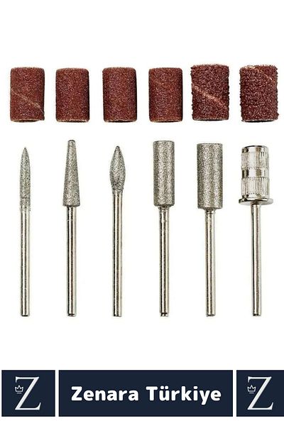 Zenara Manicure Pedicure Hand Foot Prosthetic Nail Shaping Polishing Care Electric Manicure Set 6 Pieces