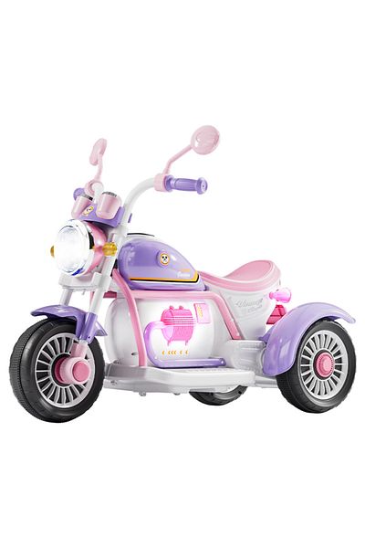 Picodino Electric Motorcycle for Children with 3 Wheels, 88x45x60 cm, 6V, with Music and Lights, 0-7 years, Pink