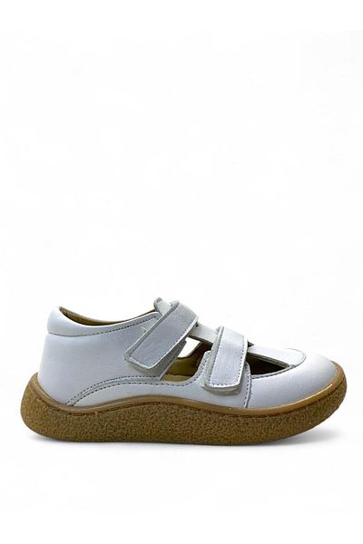 Tuğba Ortopedi Orthopedic 100% Genuine Leather Unisex Children's White Ultra Soft Summer Shoes