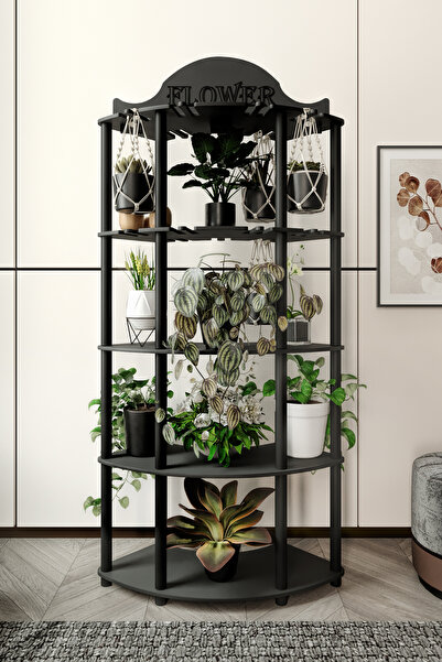 Halımax ALLAMANDA ÇİÇEKLİK SAKSILIK SİYAH