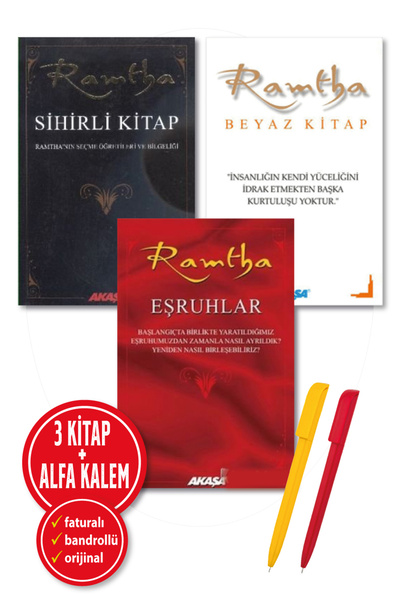 Akaşa Yayınları Alfa Kalem+ J. Z. Knight 3 Kitap(Sihirli Kitap+Ramtha Beyaz Kitap+Ramtha Eşruhlar) Kişisel Gelişim