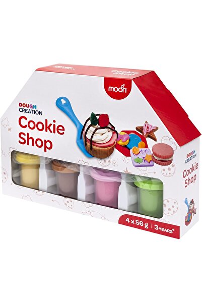 Moon Dough Creation Cookie Shop Educational Play Dough Set, 4 Cutting Tools, 56g, Multicolor