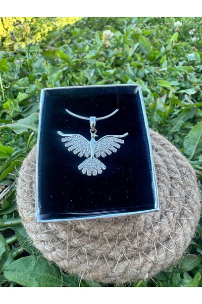 Judas Takı Steel Zircon Stone Anka Bird Necklace