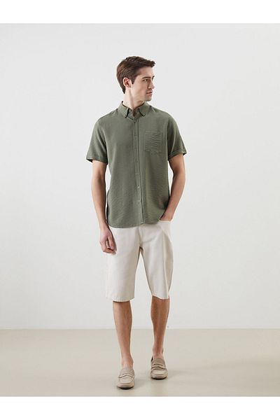 LC Waikiki Slim Fit 100% Cotton Gabardine Fabric Men's Shorts