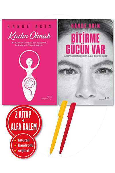 Müptela Yayınları Alfa Kalem+ Hande Akın 2 Kitap(Kadın Olmak+Bitirme Gücün Va...