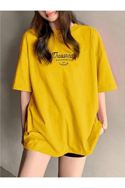 MEİLİFENG Tricou oversize cu imprimeu Smoked Thousand pentru damă
