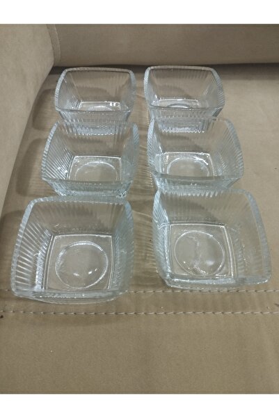 Vidrex 6 Lİ CAM BAL KASE KARE