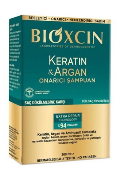Bioxcin Bioxsine Keratin & Argan Repair Shampoo - 300ml