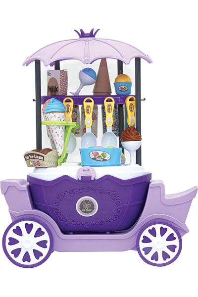 Moon Ice Cream Cart - 69 Pcs Ice Cream Cart Playset, Fun, Educational