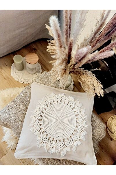 meribell Makrome Kırlent Kılıfı