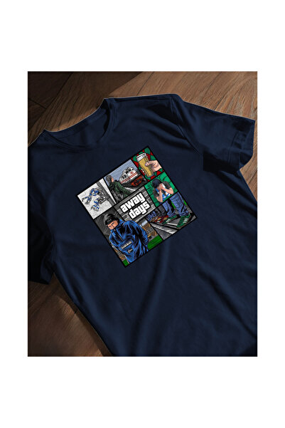 SARI TRIUC CU TEMATICA COLLAGE AWAY DAYS 100% BUMBAC