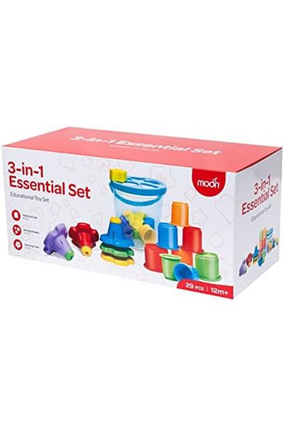 Moon 3in1 Essential Set – Educational Sorting and Stacking Toy – Montessori Learning S