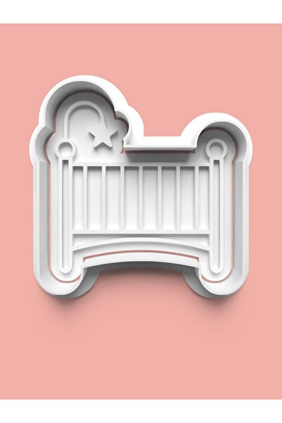 AKTASTORE قالب كوكيز سرير الطفل وقالب عجينة السكر