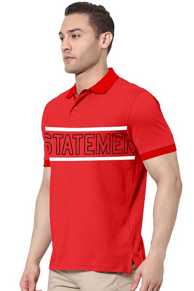 COLOR HUNT 100% Cotton Mens Collar Neck T- Shirt with Treding Prints