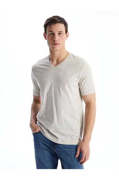 LC Waikiki LCWAIKIKI Classic V-Neck Short Sleeve Combed Cotton Men's T-Shirt