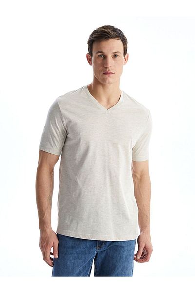 LC Waikiki LCWAIKIKI Classic V-Neck Short Sleeve Combed Cotton Men's T-Shirt