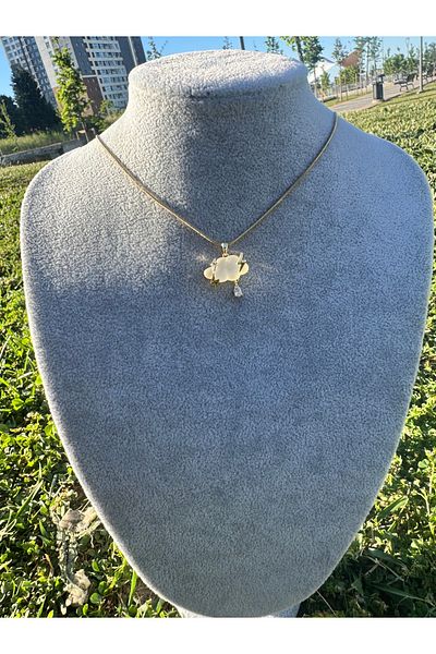 Judas Takı Steel Thunderbolt Detail Cloud Figure Necklace