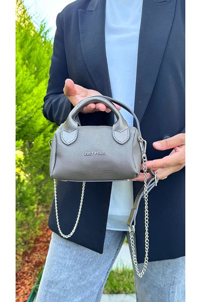 Just Polo Women's Small Size Cylinder Model Hand and Shoulder Bag