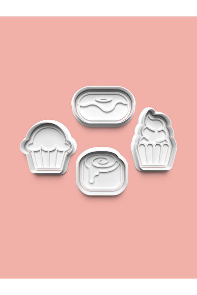 AKTASTORE Pastry Cookie Mold and Fondant Mold Set of 4