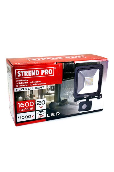 Strend Pro Proiector lucru, LED, cu senzor, 20 W, 1600 lm, IP44, Strend Pro