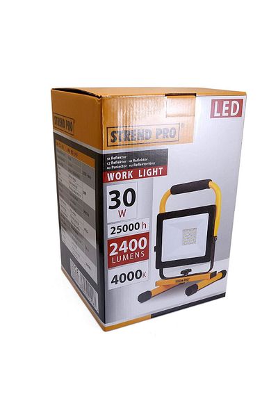 Strend Pro Work Light, Smd Led, With Stand, 30 W, 2400 Lm, Ip65,