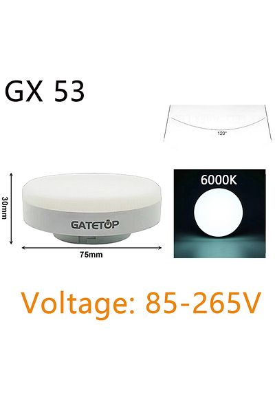 Choice 7w 5PCS white light 5-20PCS LED spotlight GX53 wardrobe light grille light AC85-265V 5W/7W/9W/12W/1