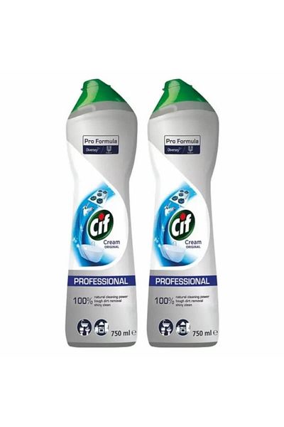 Cif Pack of 2 x Cif Cream Professional Original Surface Cream, 750 ml