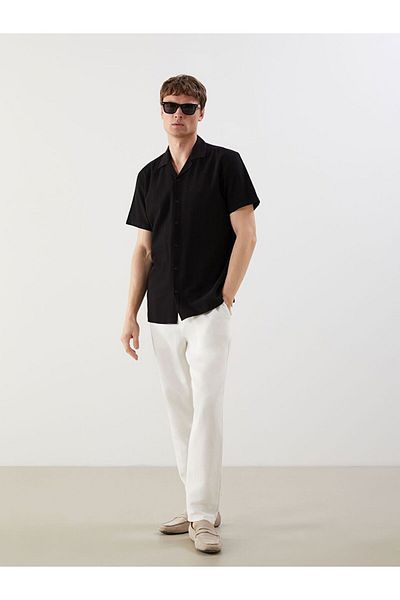 LC Waikiki Lcw Eco Regular Fit Linen Blend Men's Shirt