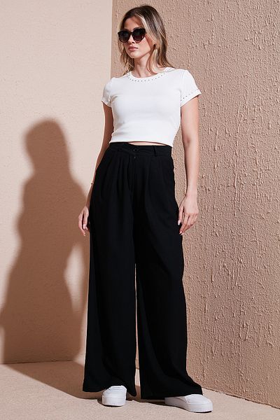 Lela Wide Leg High Waist Wide Leg Palazzo Pants Pants 5866290