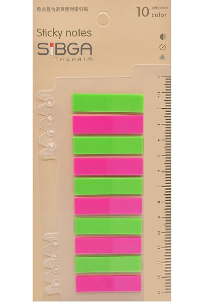 sibga tasarım Transparent Color Postit Post-It Post It. Book Marker Bookmark Postit Sticker Note Paper 200 Sheets