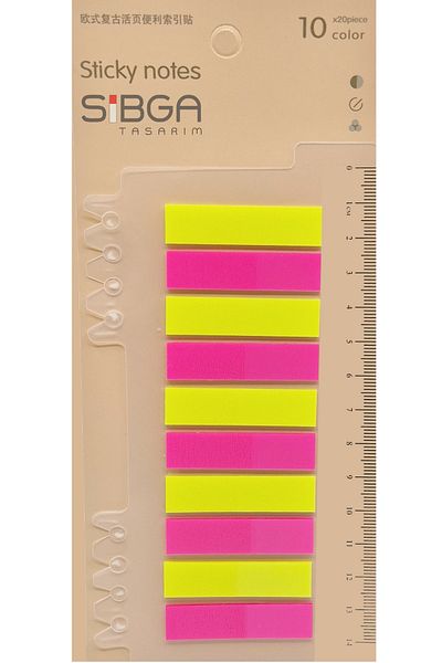 sibga tasarım Transparent Color Postit Post-It Post It. Book Marker Bookmark Postit Sticker Note Paper 200 Sheets