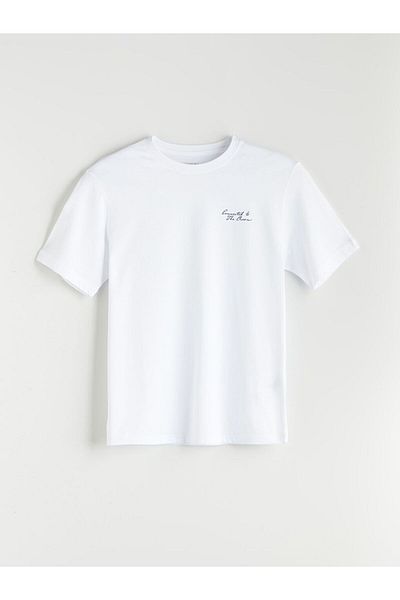 LC Waikiki Lcwaikiki Classic Crew Neck Printed Combed Cotton Mens T-Shirt