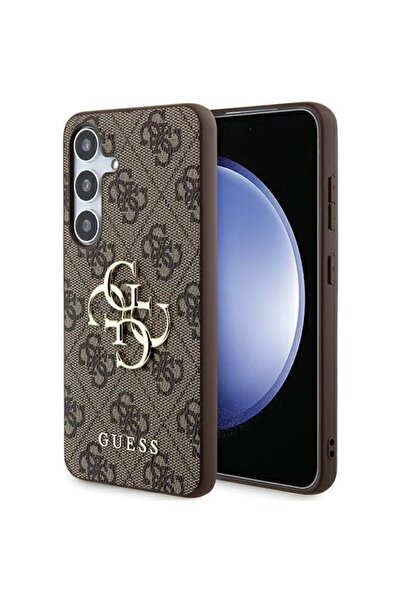 Guess PU 4G Μεταλλικό Λογότυπο Θήκη Samsung Galaxy A55 5G Καφέ