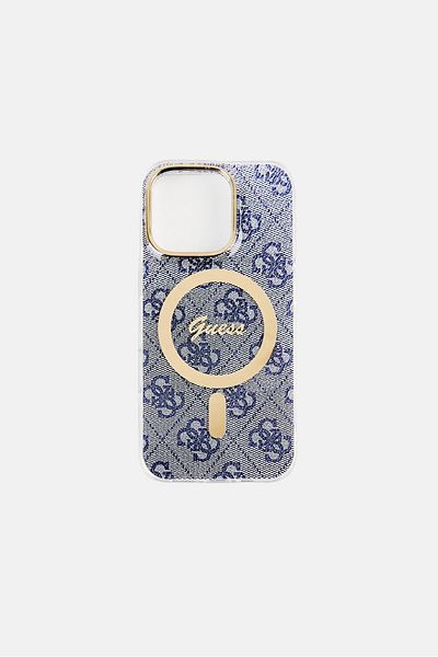 Guess iPhone 16 Pro MagSafe Compatible Phone Case, Blue