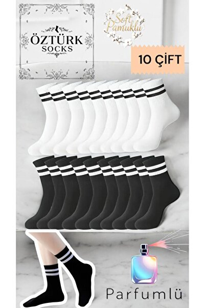 ÖS ÖZTÜRK SOCKS Unisex Çizgili Kolej Çorap 10 ÇİFT