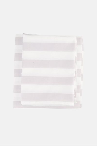 BEBEHOME Stripe Soft And Rich King Flat Sheet, Multicolor