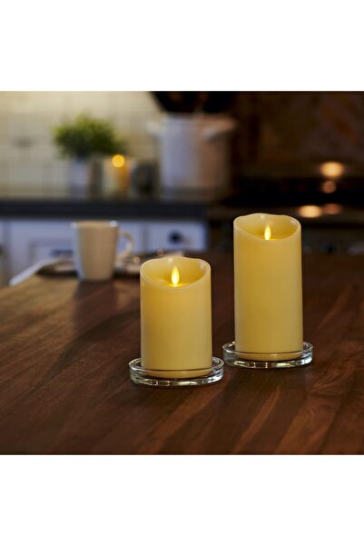 COOYA Flameless Candle, 3x4 Pillar LED Battery Operated, Suitable for Bedroom, Living Room
