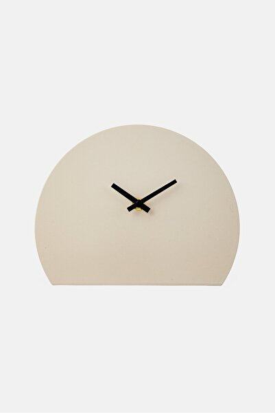 Muy Mucho ساعة معدنية نصف دائرية، رمادية