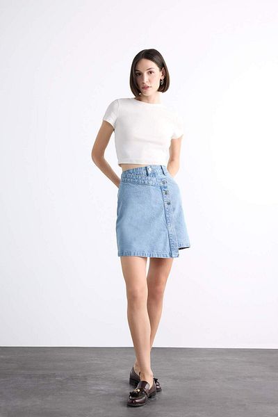 DeFacto Mini Jean Skirt F7503Ax25Sm