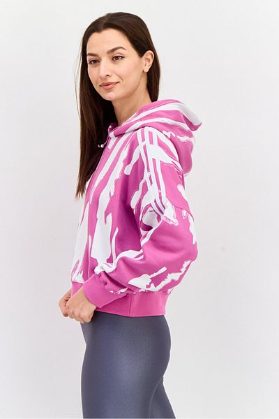 adidas Women Sportswear Fit Long Sleeve Outdoor Hooded Sweatshirt, Multicolor