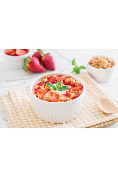 Generic وعاء رامكين مطبخ من البورسلين من Hic آمن للاستخدام في الميكروويف وغسالة الأطباق، أبيض، 4 أونصة، 98004