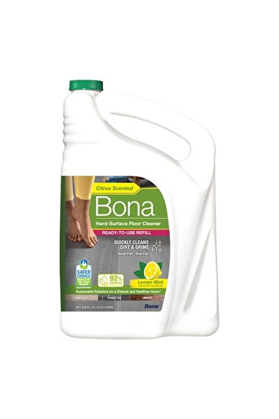 Generic منظف الأرضيات الصلبة برائحة الليمون والنعناع من بونا، عبوة إعادة تعبئة، سعة 3.78 لتر، WM700018200
