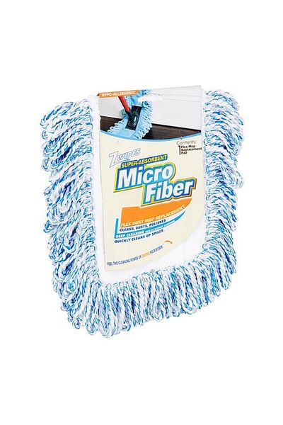 Generic Zwipes Microfiber Flex Dust Mop Replacement Pad White and Blue