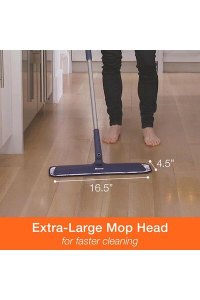 Generic BONA Premium Microfiber Hard SurfMop and Duster Blue and White