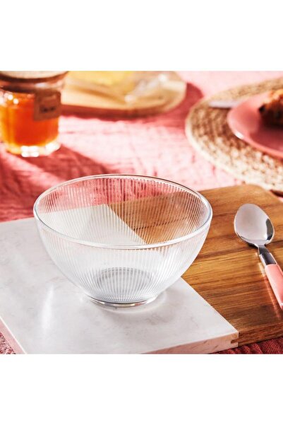 Generic Luminarc Stripy Tempered Glass Dinner Bowl Transparent 500ml
