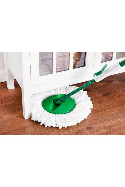 Generic Libman Tornado Extra Absorbent Microfiber Spin Mop with Bucket Green and White 1283